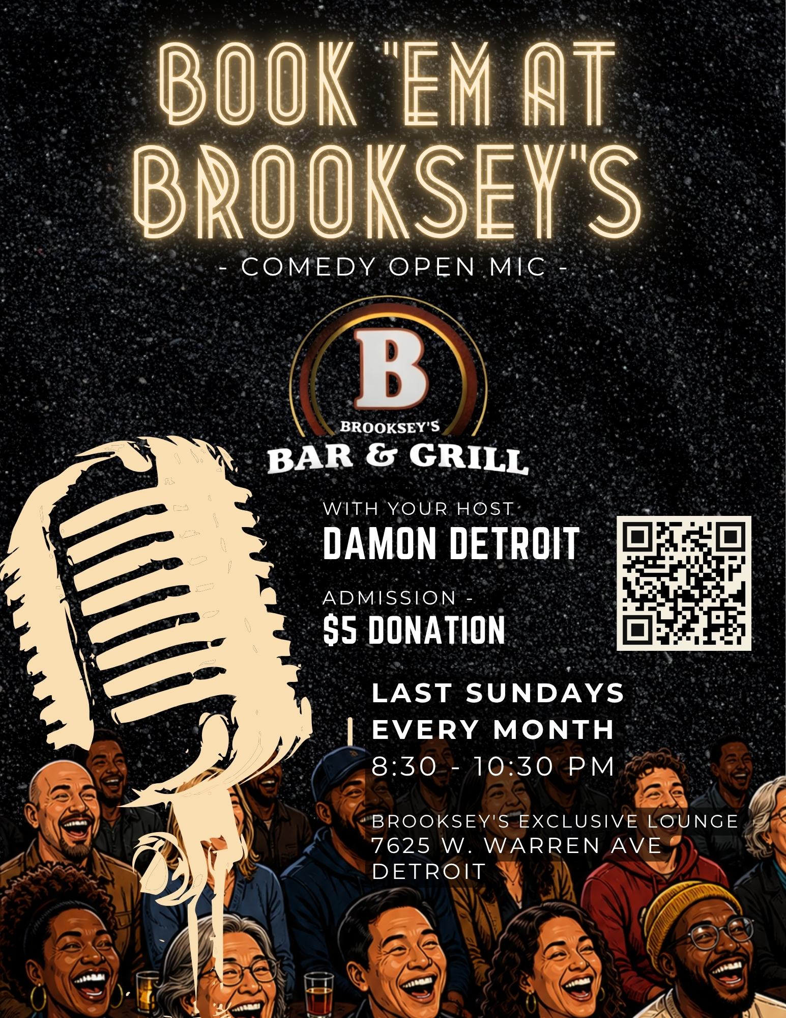 Book Em At Brooksey's Comedy Open Mic