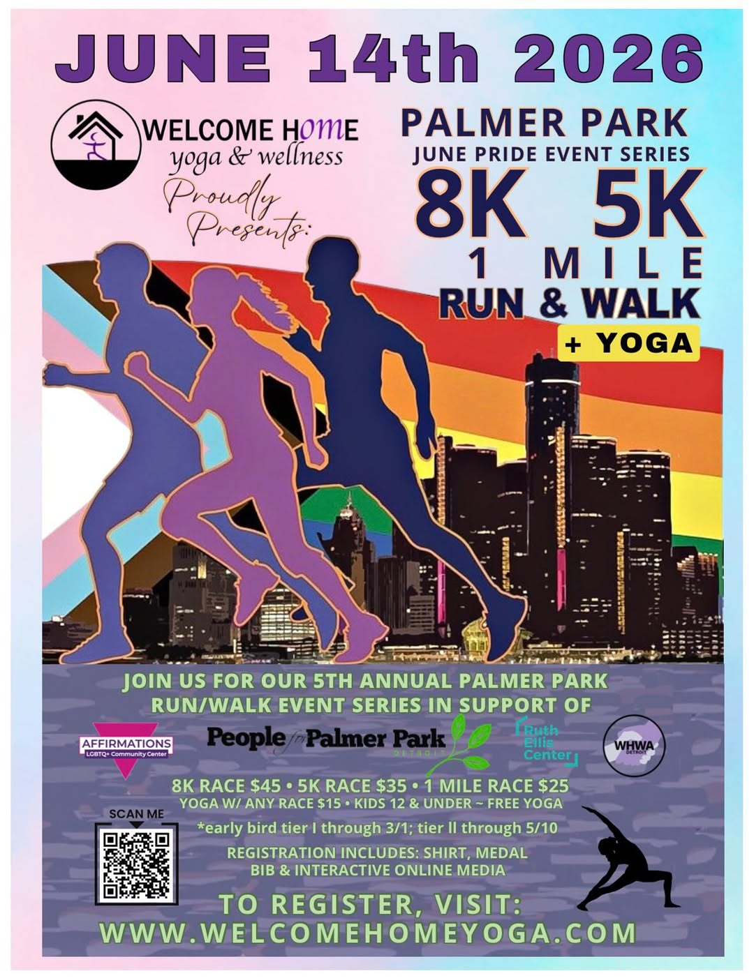 Palmer Park 8K, 5K + 1 Mile Run & Walk + Outdoor Yoga