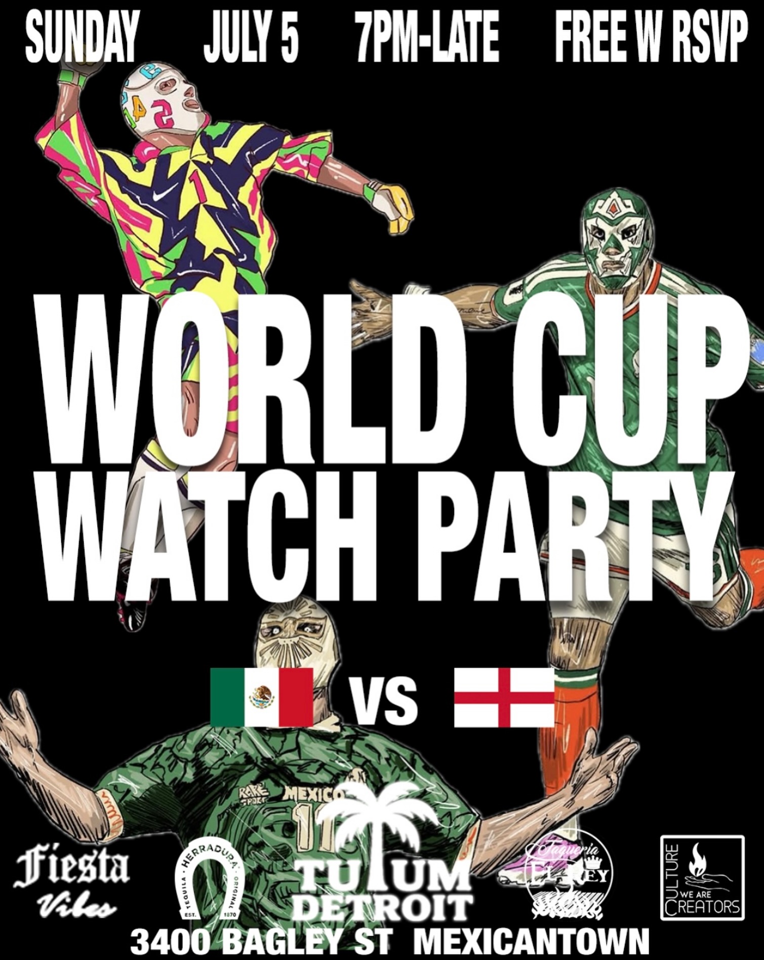 World Cup Watch Party: Mexico vs England
