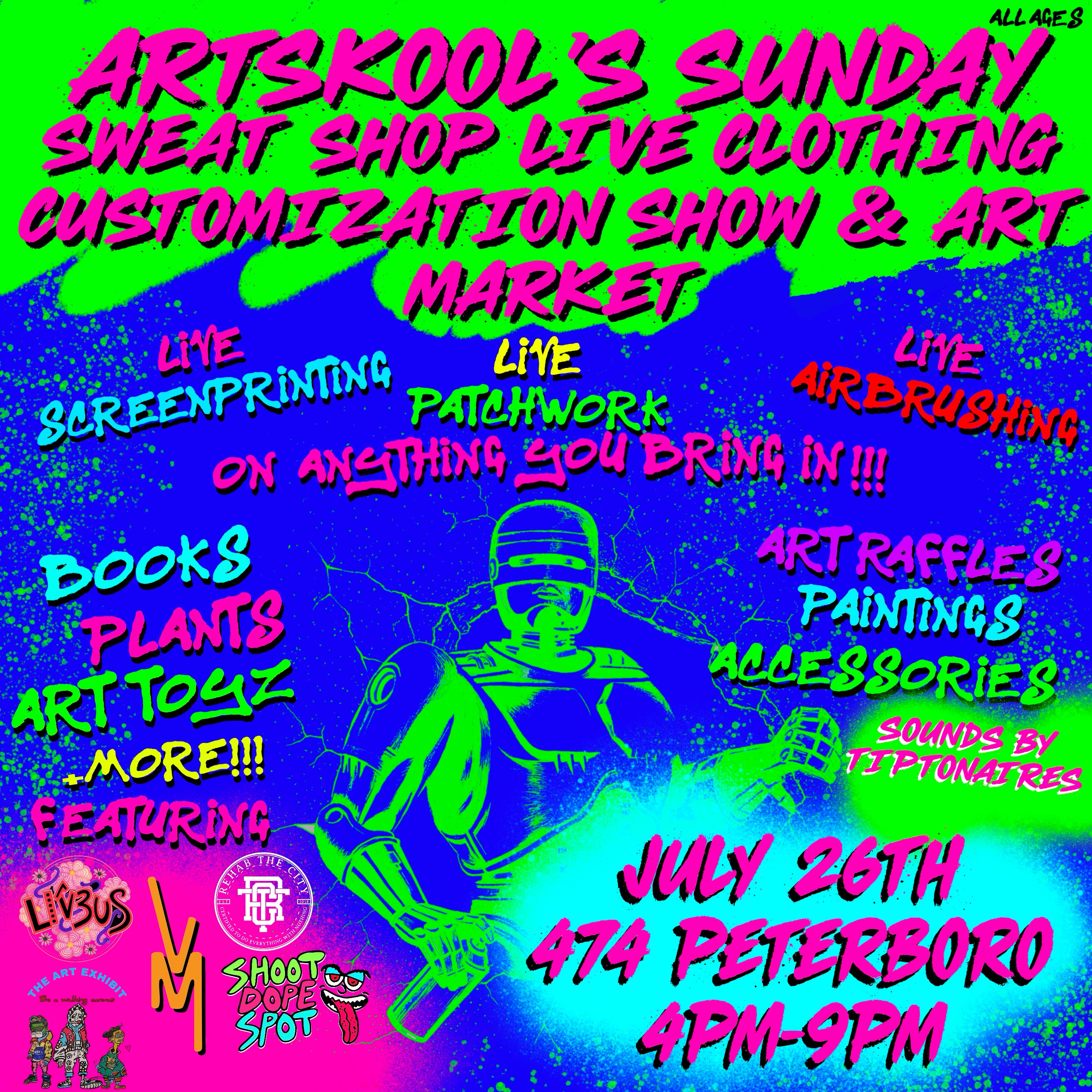 ARTSKOOL'S Sunday Sweat Shop & Art Market