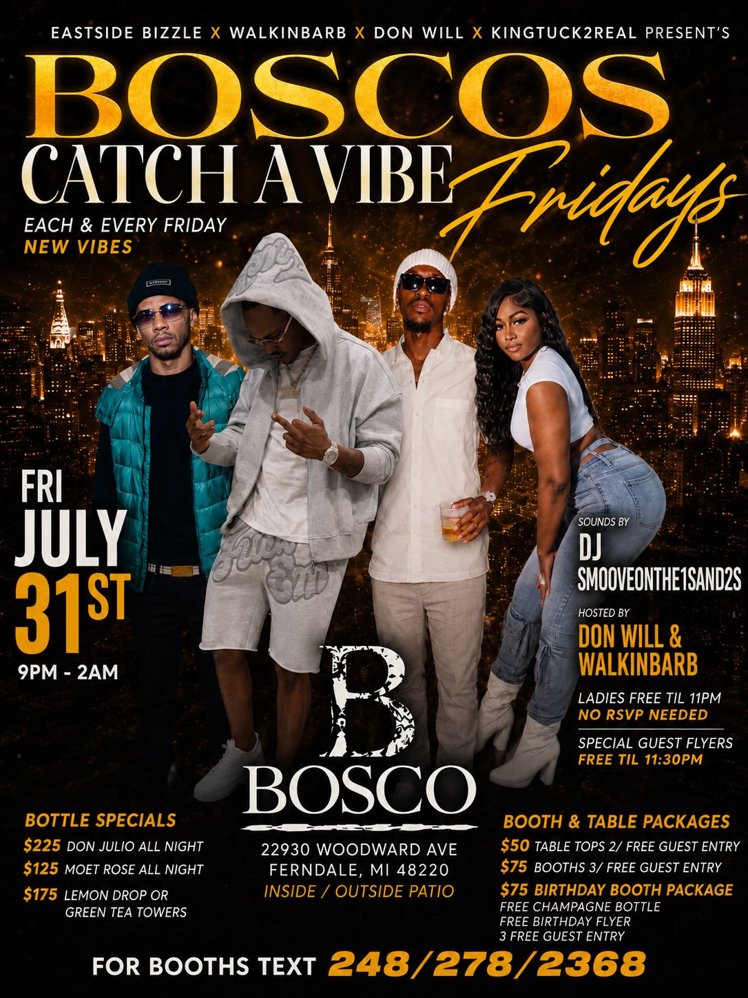 Boscos Catch A Vibe Fridays