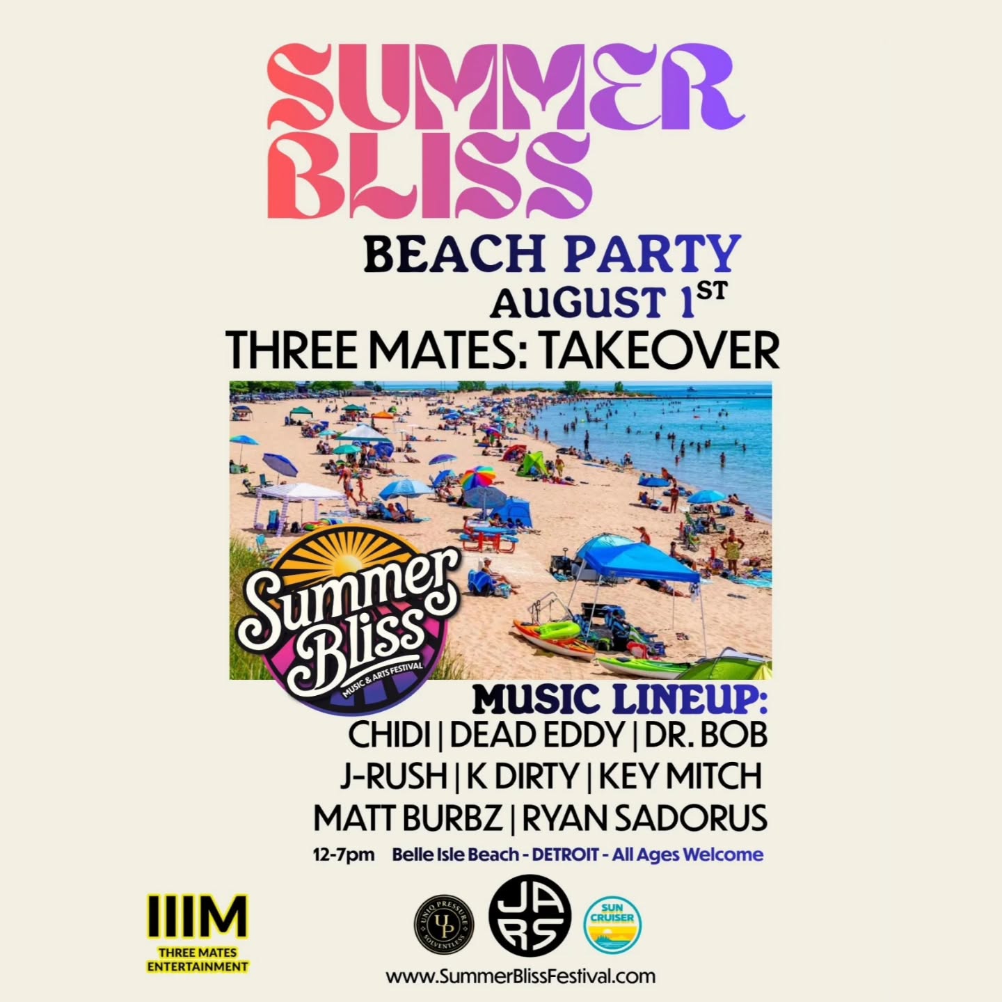 Summer Bliss Beach Party: Three Mates Takeover