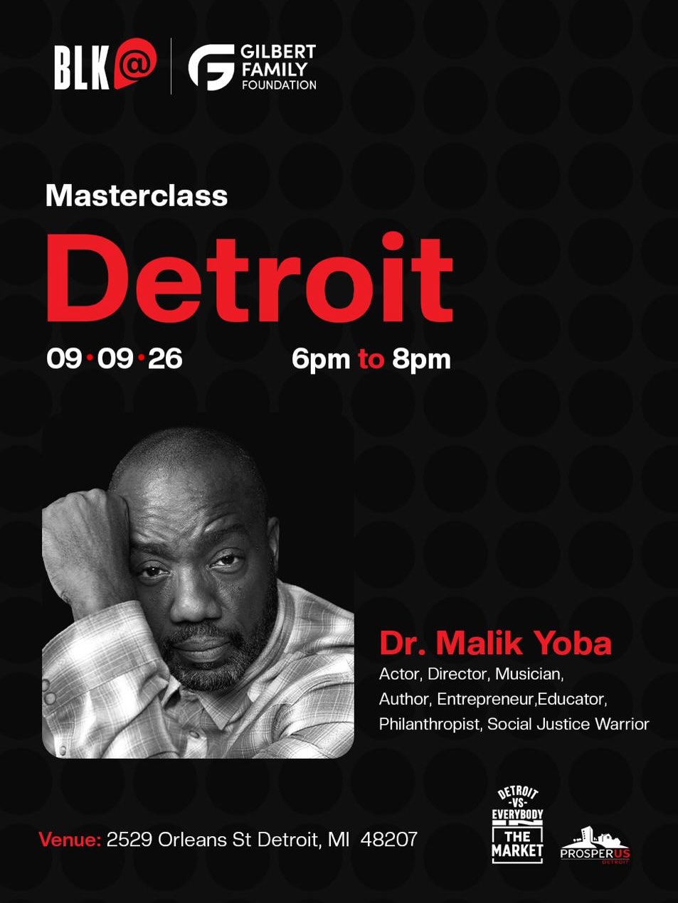Masterclass Detroit: Screenplay feat. Dr. Malik Yoba