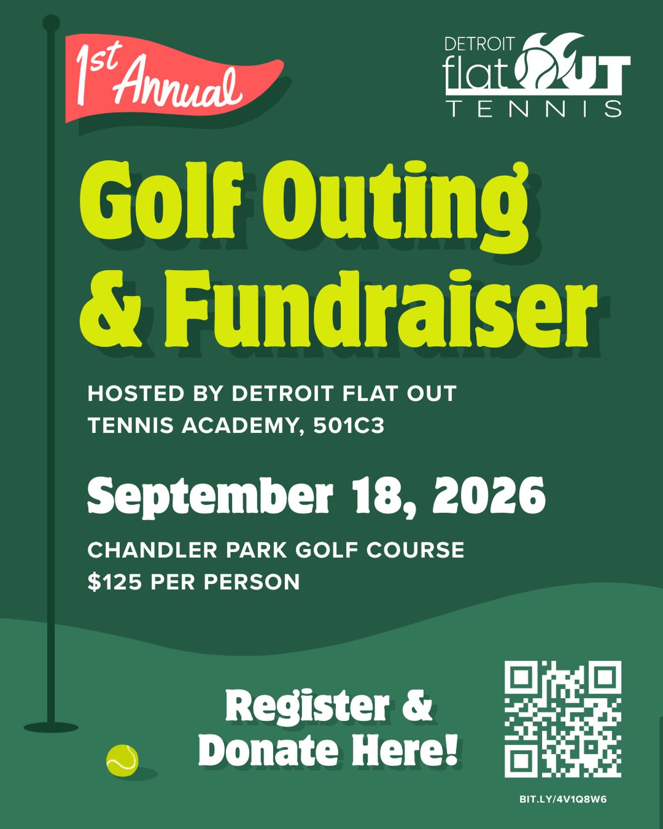 Detroit Flat Out Tennis Academy's 1st Annual Golf Outing and Fundraiser